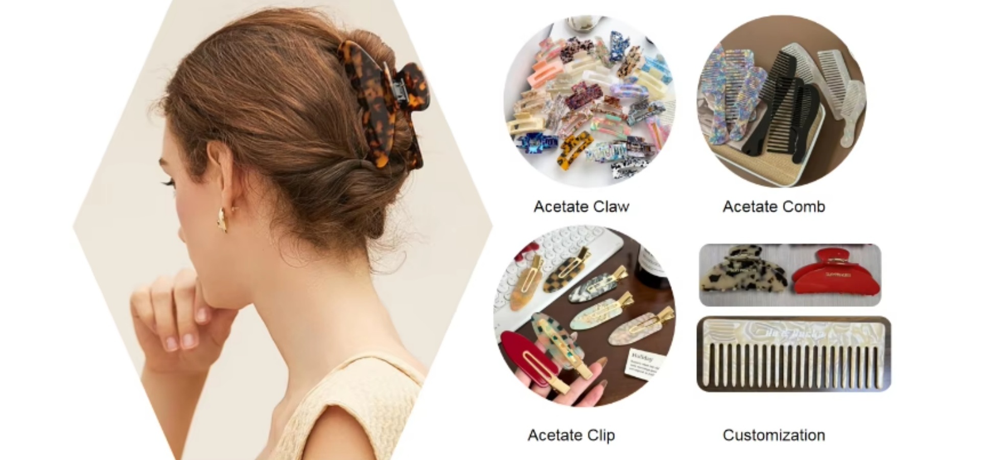 Accesorios para el cabello de acetato