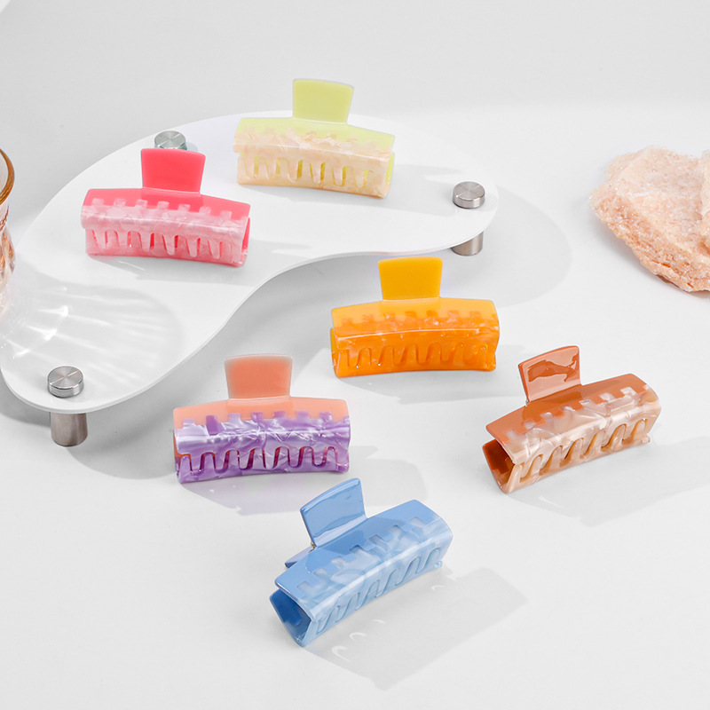 Bloqueo de color de 7,5 cm de acetato Hiar clips Accesorios para el cabello para mujeres