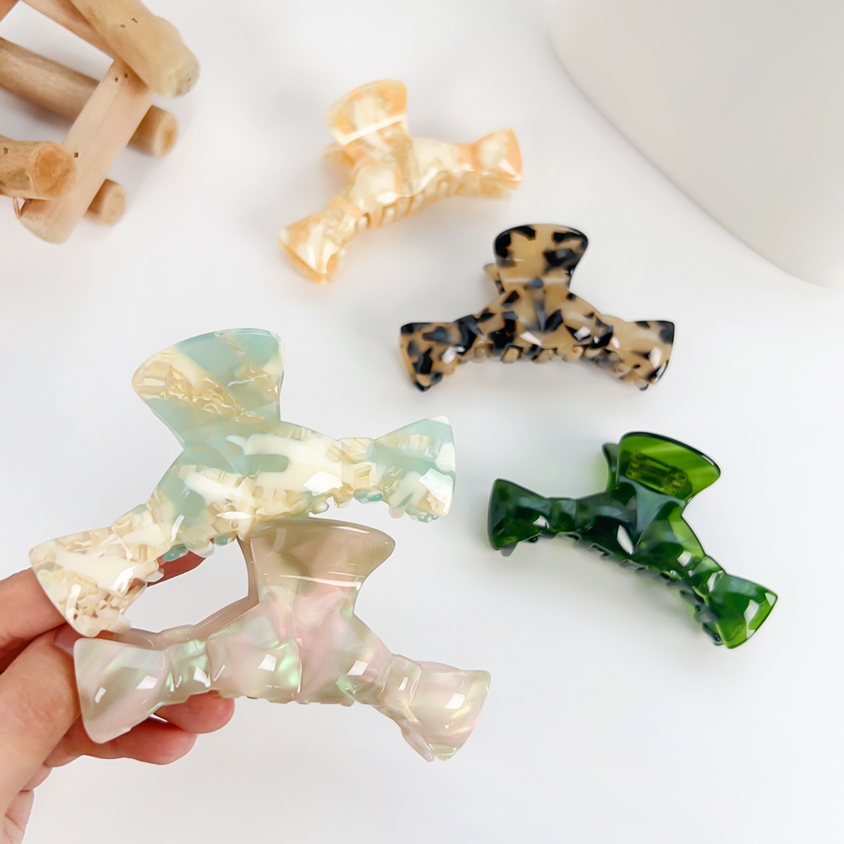 Clips de acetato de dulces dulces para mujeres accesorios para el cabello